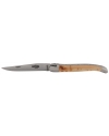 Couteau de laguiole 12 cm bois de genevrier et inox satiné, forge de Laguiole