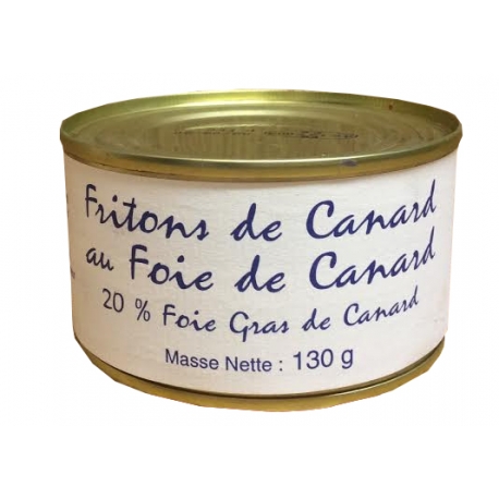 Friton de canard 130 gr, 20% foie gras de canard