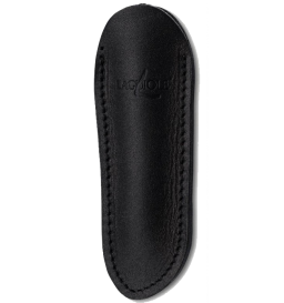 Fourreau noir 11 cm, cuir d'Aubrac, forge de Laguiole