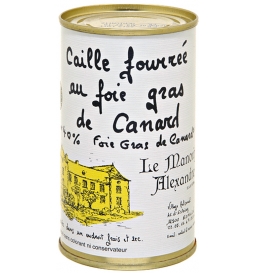 Caille fourrée au foie gras de canard 190 gr, manoir d'Alexandre