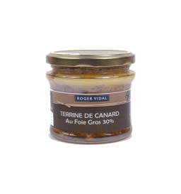 Terrine de Canard au foie gras 30%, 180 gr, maison Vidal